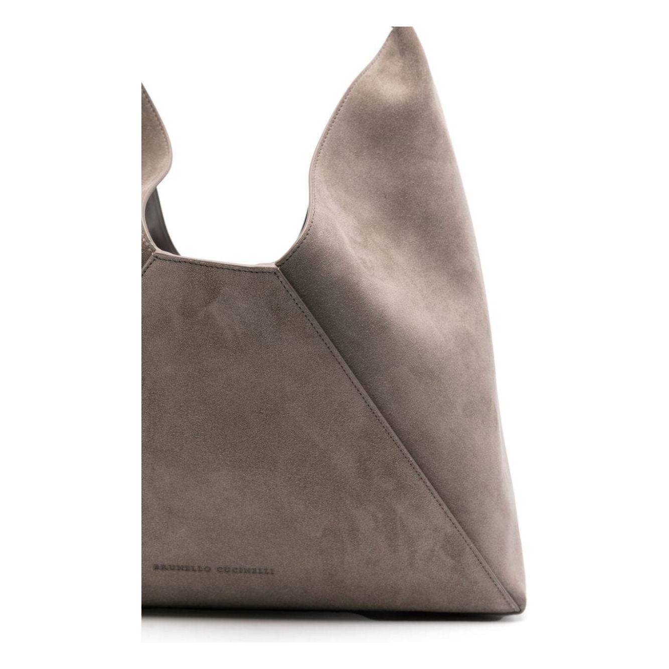 Brunello Cucinelli taupe brown calf suede Bag Shoulder Brunello Cucinelli