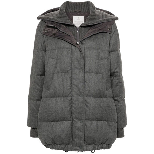 Brunello Cucinelli Coats Grey Jackets Brunello Cucinelli