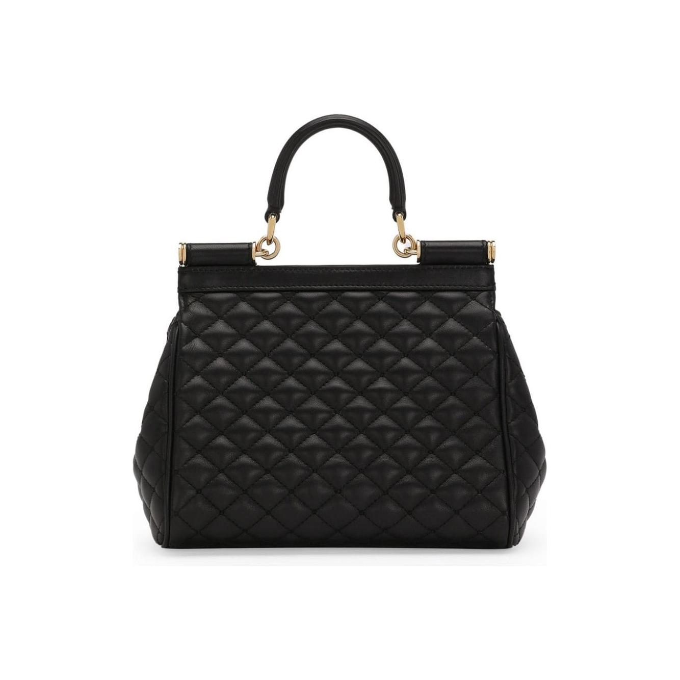 Dolce & Gabbana black lambskin diamond-quilted Bag Handbag Dolce & Gabbana