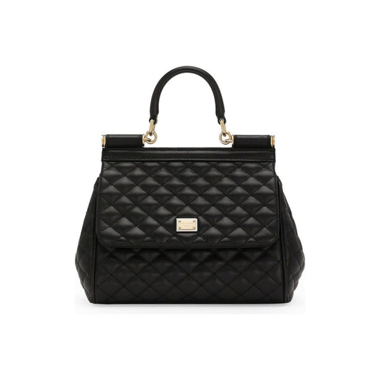 Dolce & Gabbana black lambskin diamond-quilted Bag Handbag Dolce & Gabbana