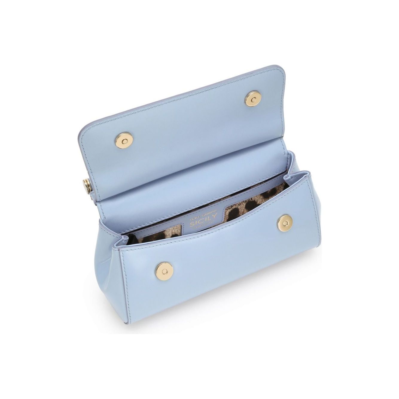 Dolce & Gabbana baby blue calf leather patent finish bag Handbag Dolce & Gabbana