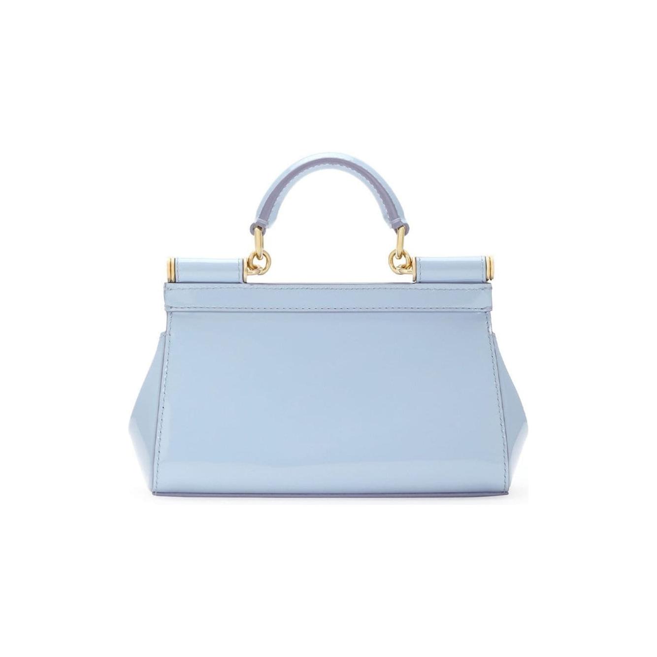 Dolce & Gabbana baby blue calf leather patent finish bag Handbag Dolce & Gabbana