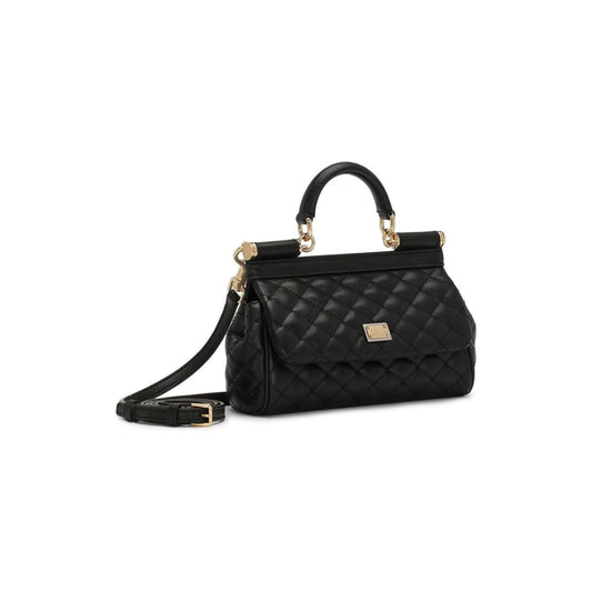 Dolce & Gabbana black lambskin diamond-quilted Bag Handbag Dolce & Gabbana