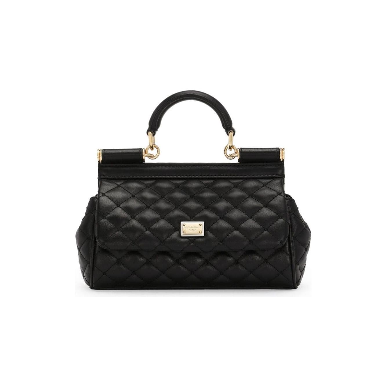 Dolce & Gabbana black lambskin diamond-quilted Bag Handbag Dolce & Gabbana