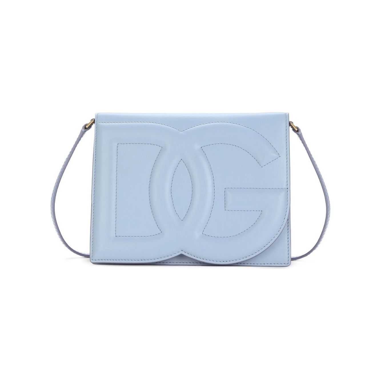 Dolce & Gabbana baby blue leather embossed logo Bag Shoulder Dolce & Gabbana