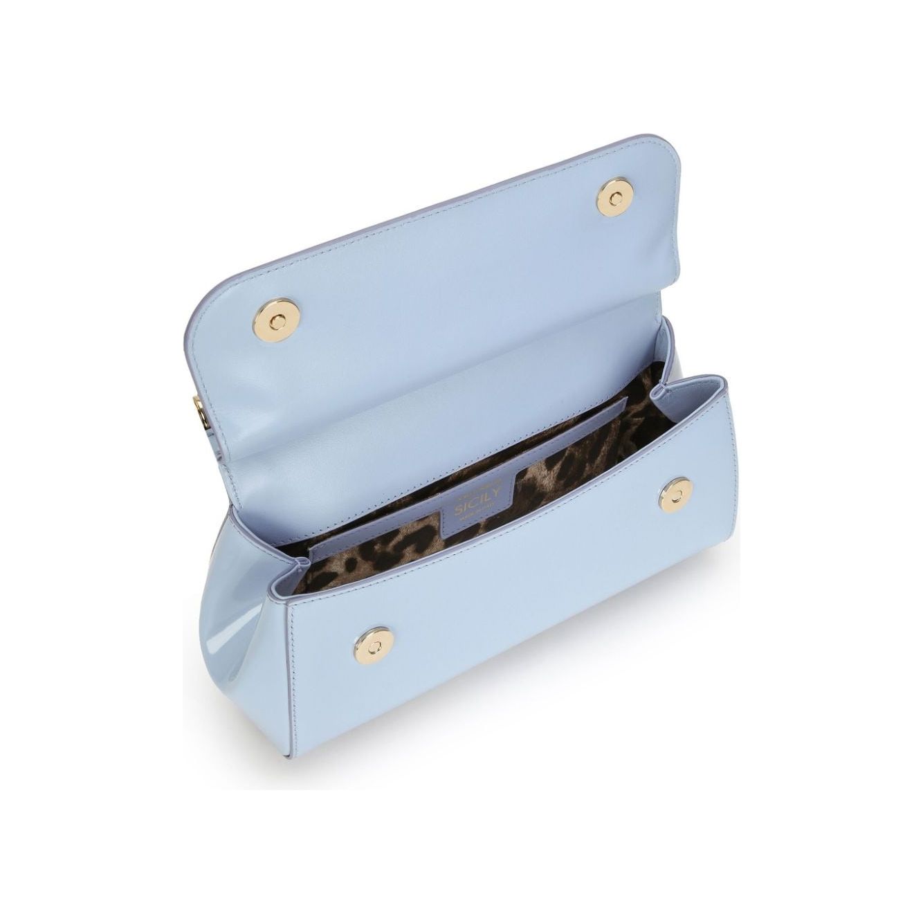 Dolce & Gabbana baby blue calf leather patent finish Bag Handbag Dolce & Gabbana