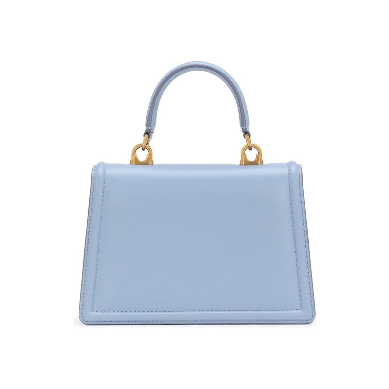 Dolce & Gabbana baby blue/gold tones leather Bag Handbag Dolce & Gabbana