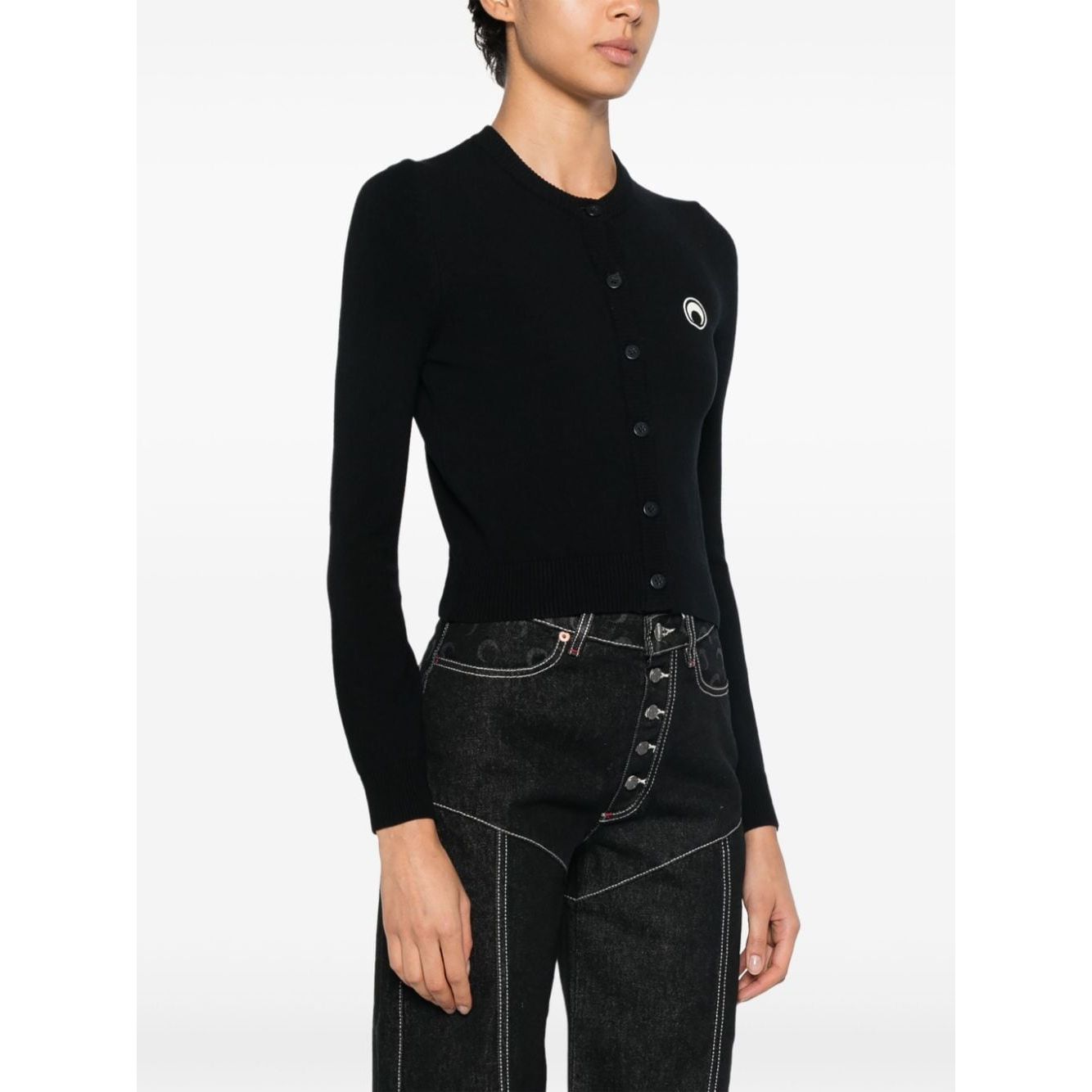 MARINE SERRE Sweaters Black Topwear Marine Serre