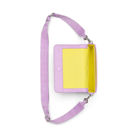 Marc Jacobs lavender purple/yellow leather grained texture debossed logo Bag Clutches Marc Jacobs