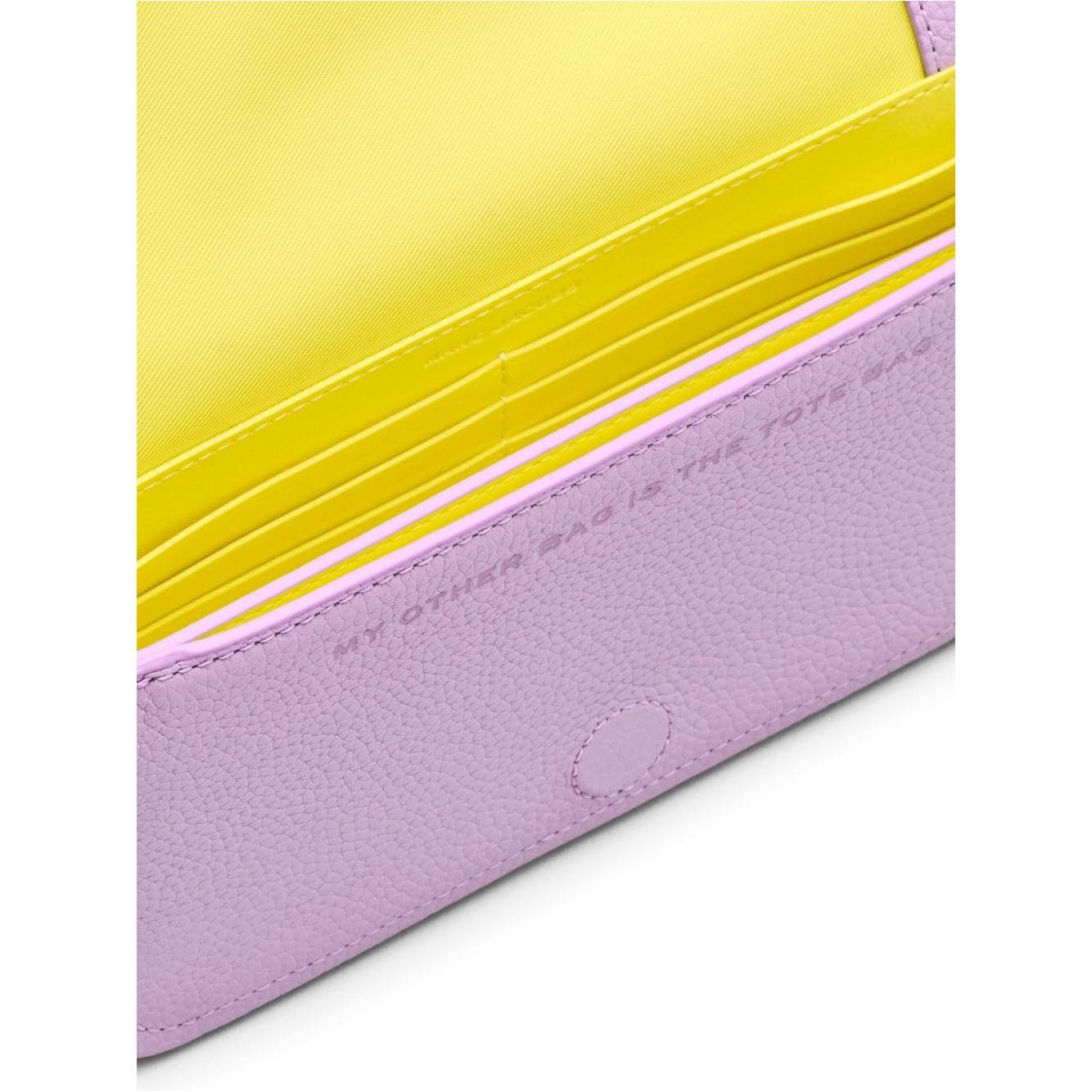 Marc Jacobs lavender purple/yellow leather grained texture debossed logo Bag Clutches Marc Jacobs