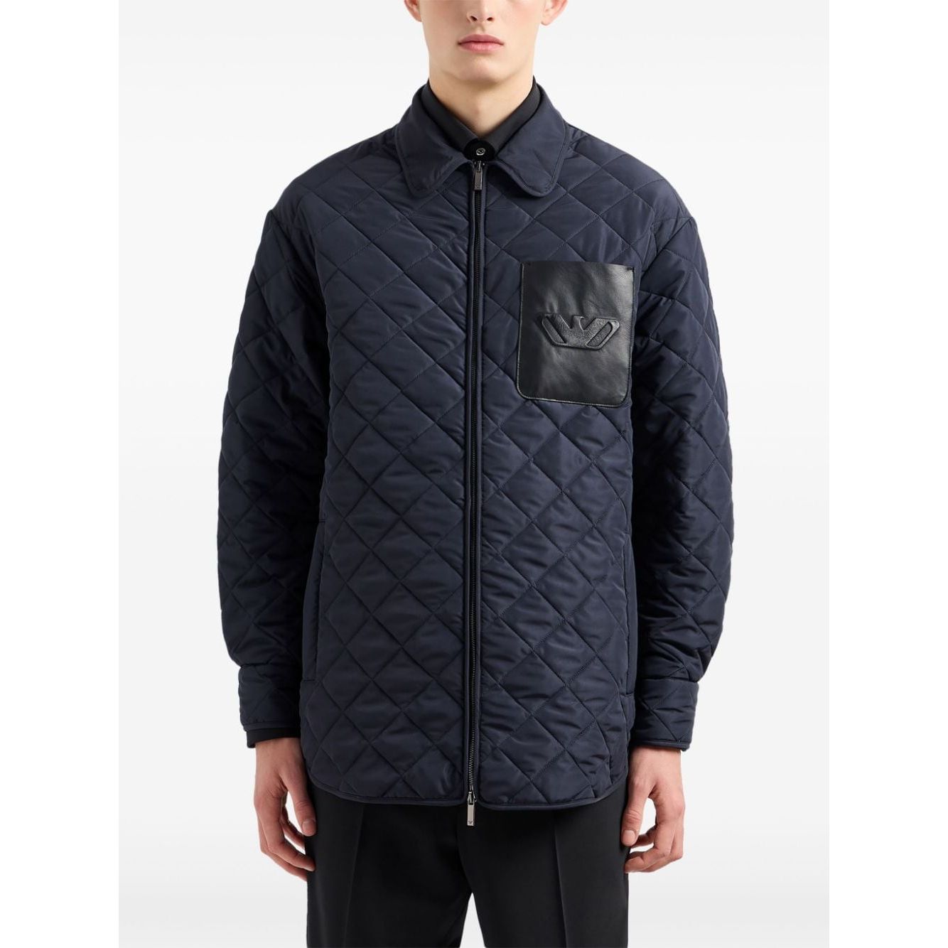 E 'CLAT Jackets navy blue padded design diamond quilting Jackets E 'Clat