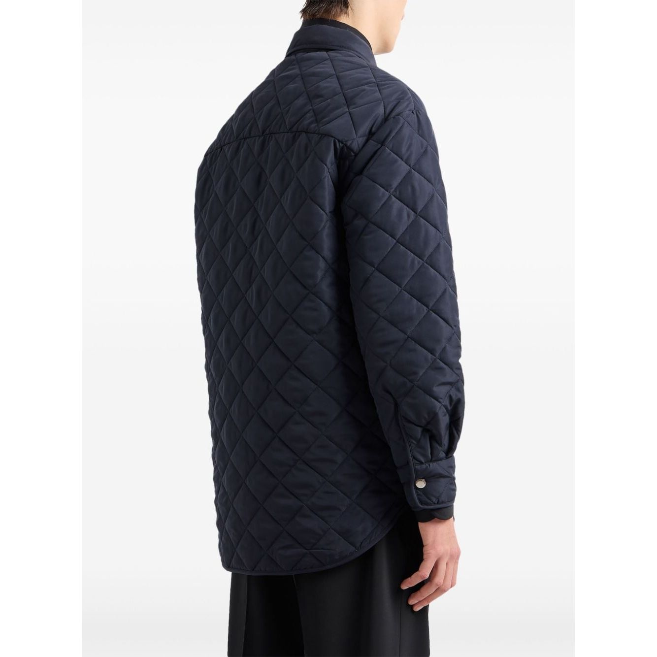 E 'CLAT Jackets navy blue padded design diamond quilting Jackets E 'Clat