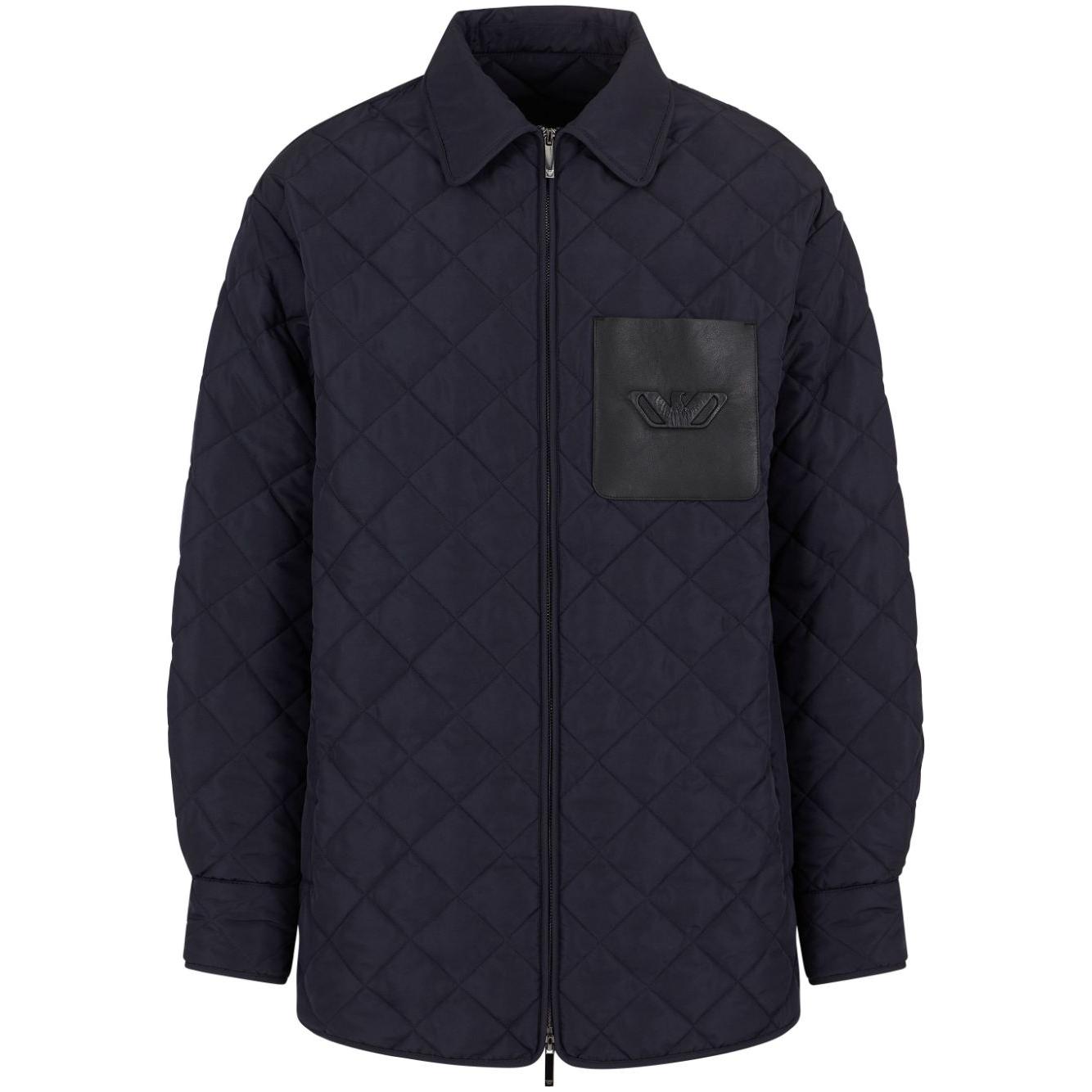 E 'CLAT Jackets navy blue padded design diamond quilting Jackets E 'Clat