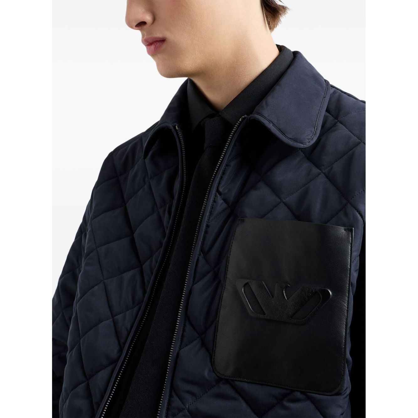 E 'CLAT Jackets navy blue padded design diamond quilting Jackets E 'Clat