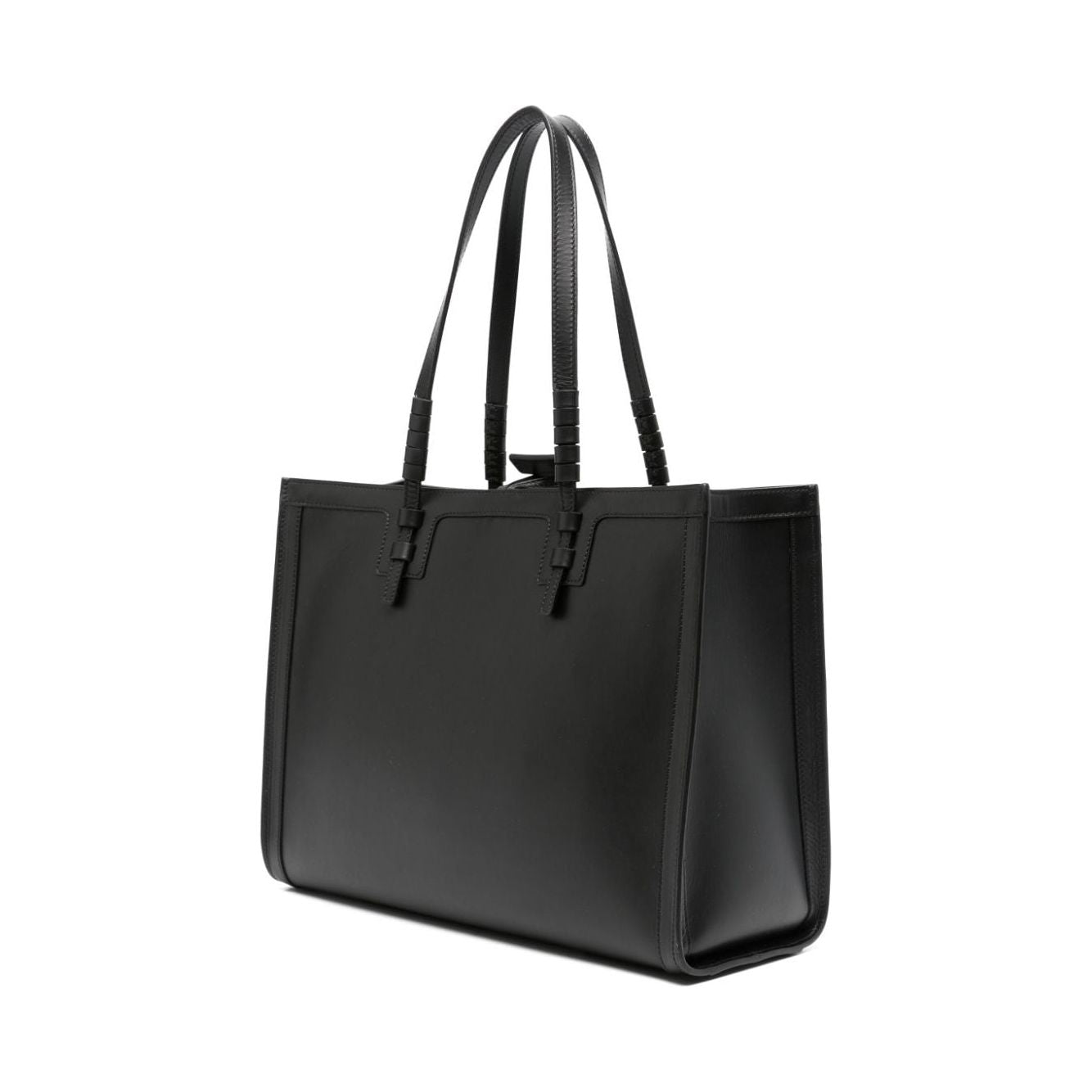 Casadei black calf leather smooth grain Bag Shopper Casadei