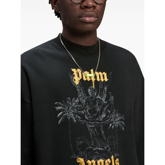 Palm Angels Sweaters Black Topwear Palm Angels