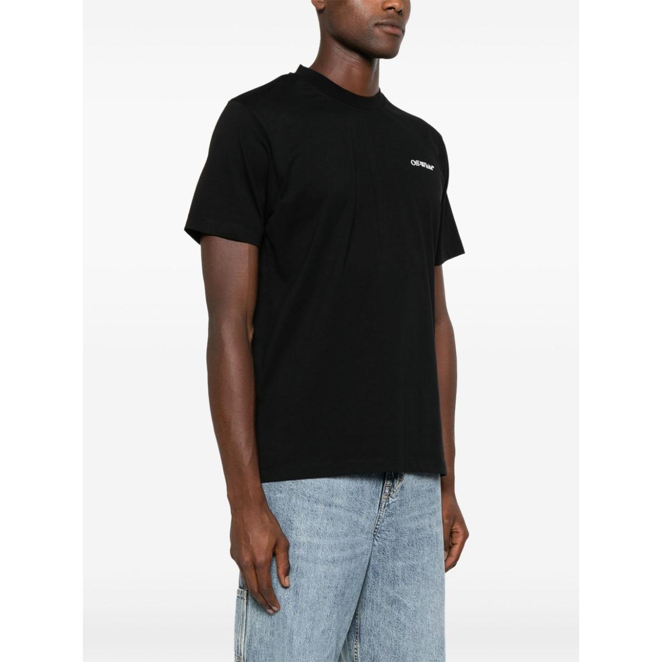 Off White T-shirts and Polos Black Topwear Off White