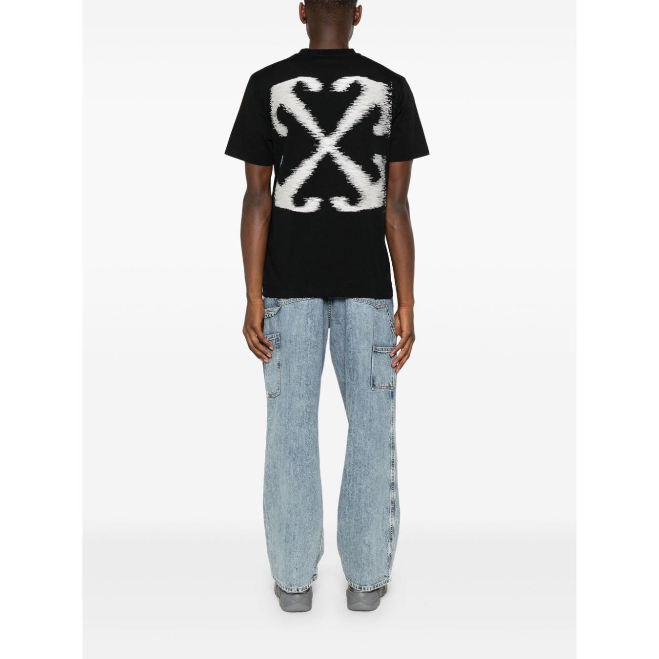 Off White T-shirts and Polos Black Topwear Off White