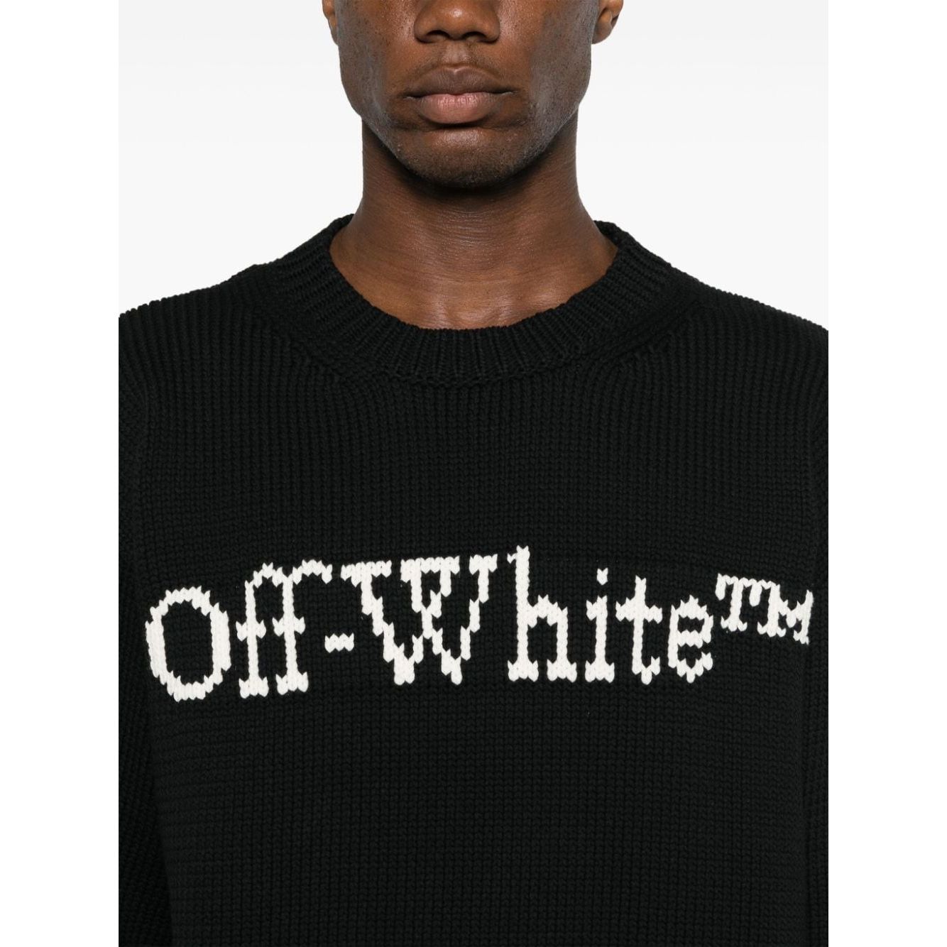 Off-White cotton blend men Sweaters Black Topwear Off White