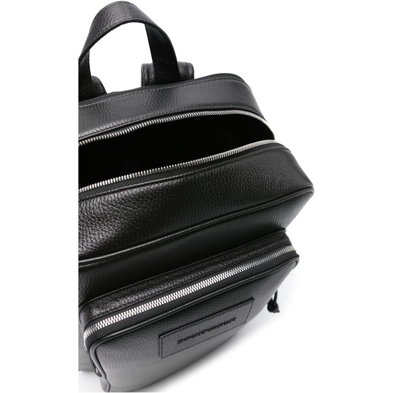 Front view with bag zipped and handles upright.