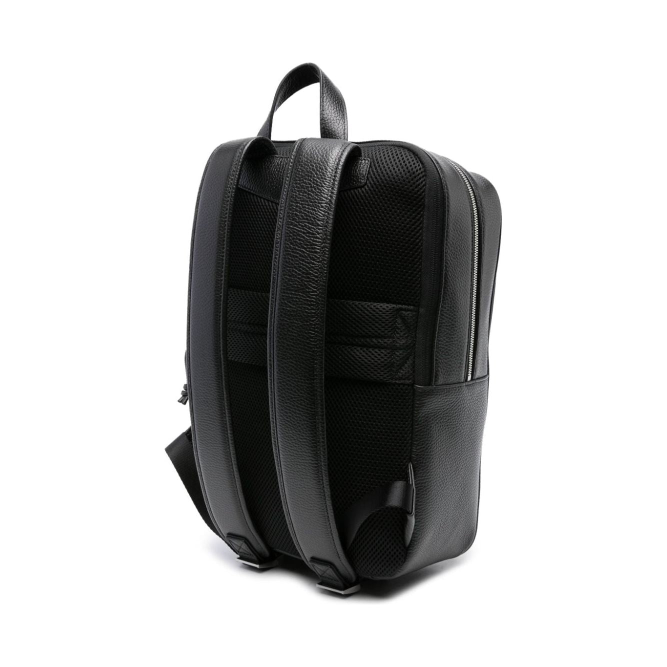 Emporio Armani black calf leather grained backpack Backpacks Emporio Armani