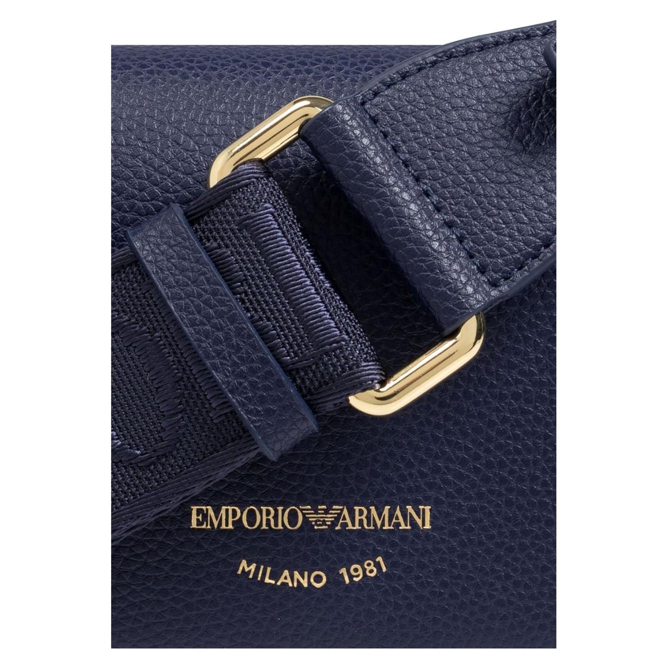 Emporio Armani faux leather Shoulder Bag Blue