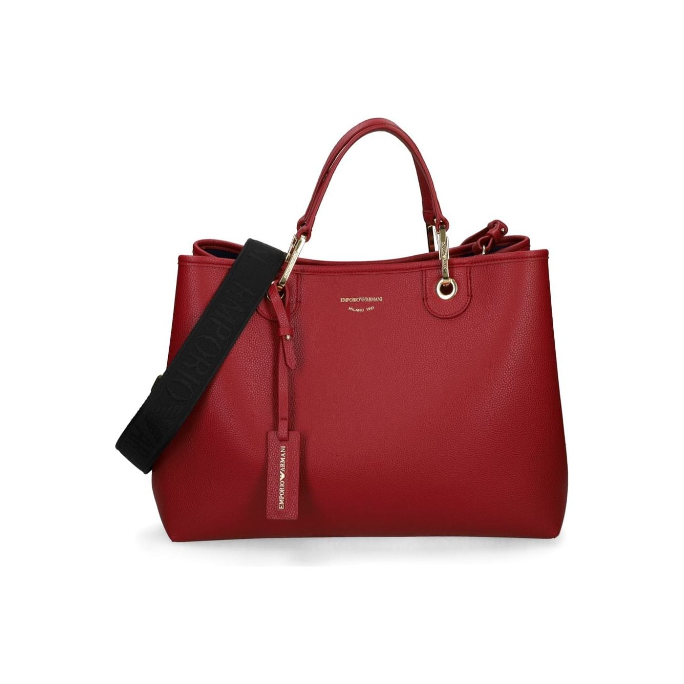 Emporio Armani calf leather grained Handbag Bordeaux Shopper Emporio Armani