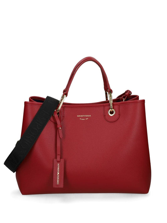 Emporio Armani calf leather grained Handbag Bordeaux Shopper Emporio Armani