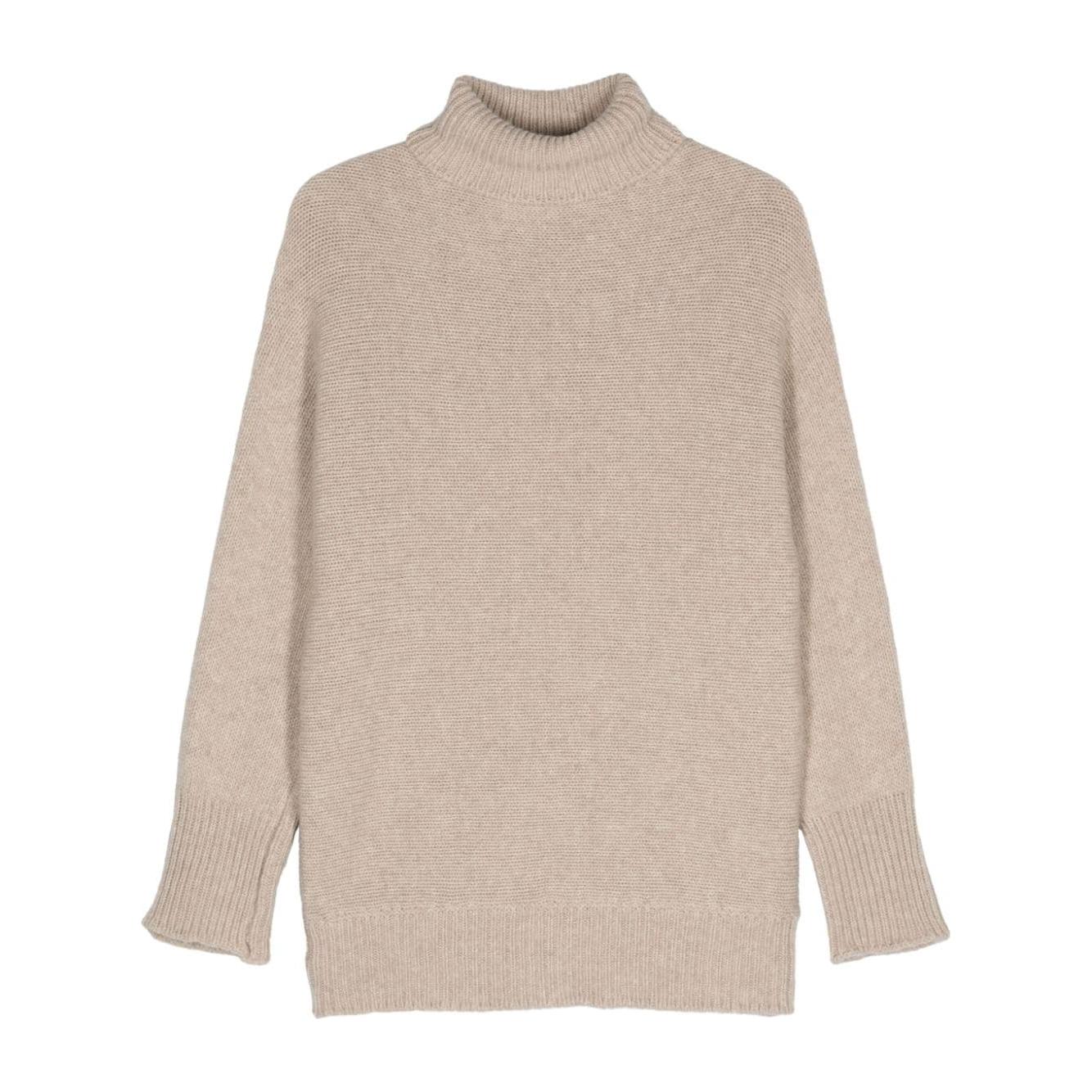 Alysi virgin wool knitted Sweaters Beige Topwear Alysi