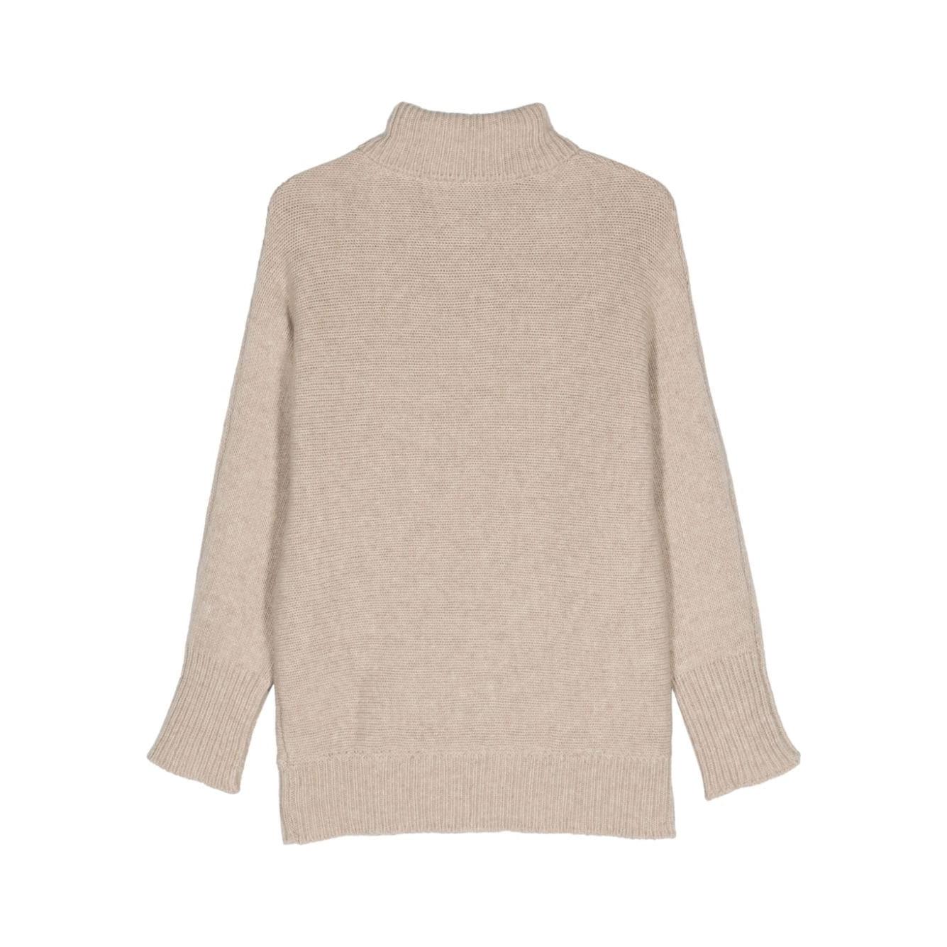 Alysi virgin wool knitted Sweaters Beige Topwear Alysi