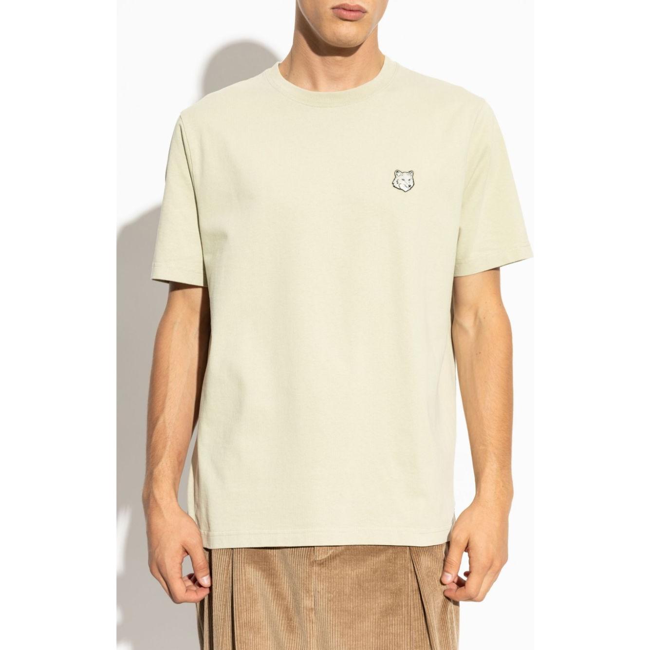 MAISON KITSUNE' T-shirts and Polos Green Topwear Maison Kitsune'