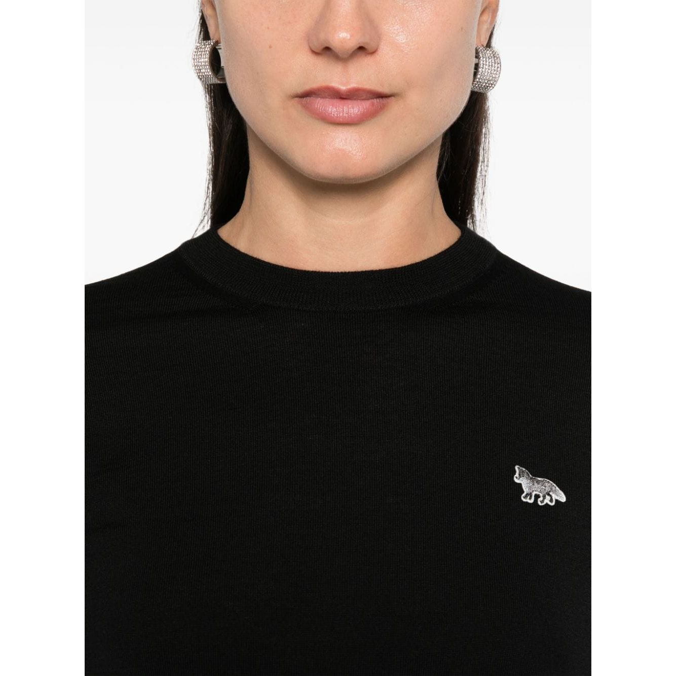 MAISON KITSUNE' Sweaters Black Topwear Maison Kitsune'