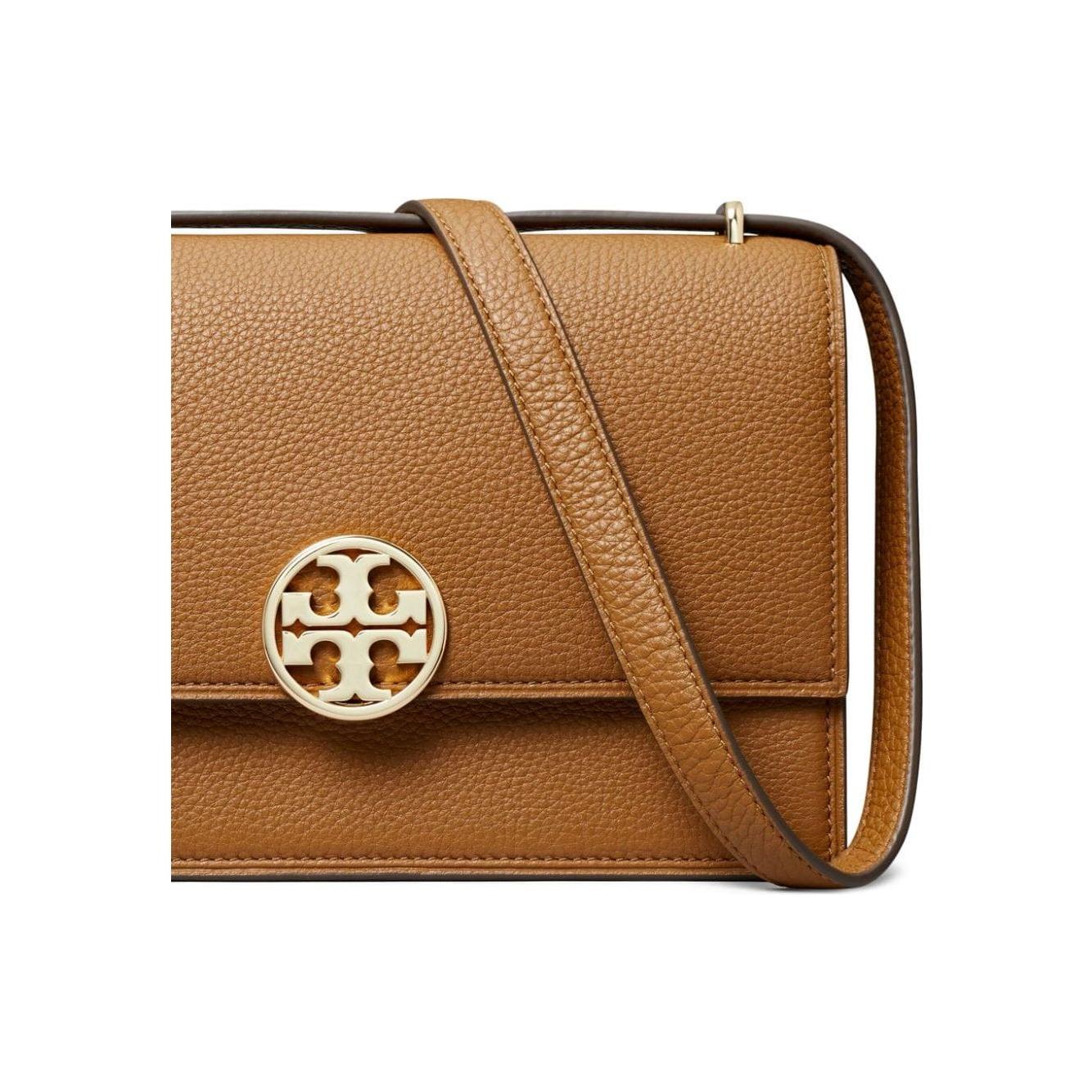 Tory Burchbrown leather grained texture Bag