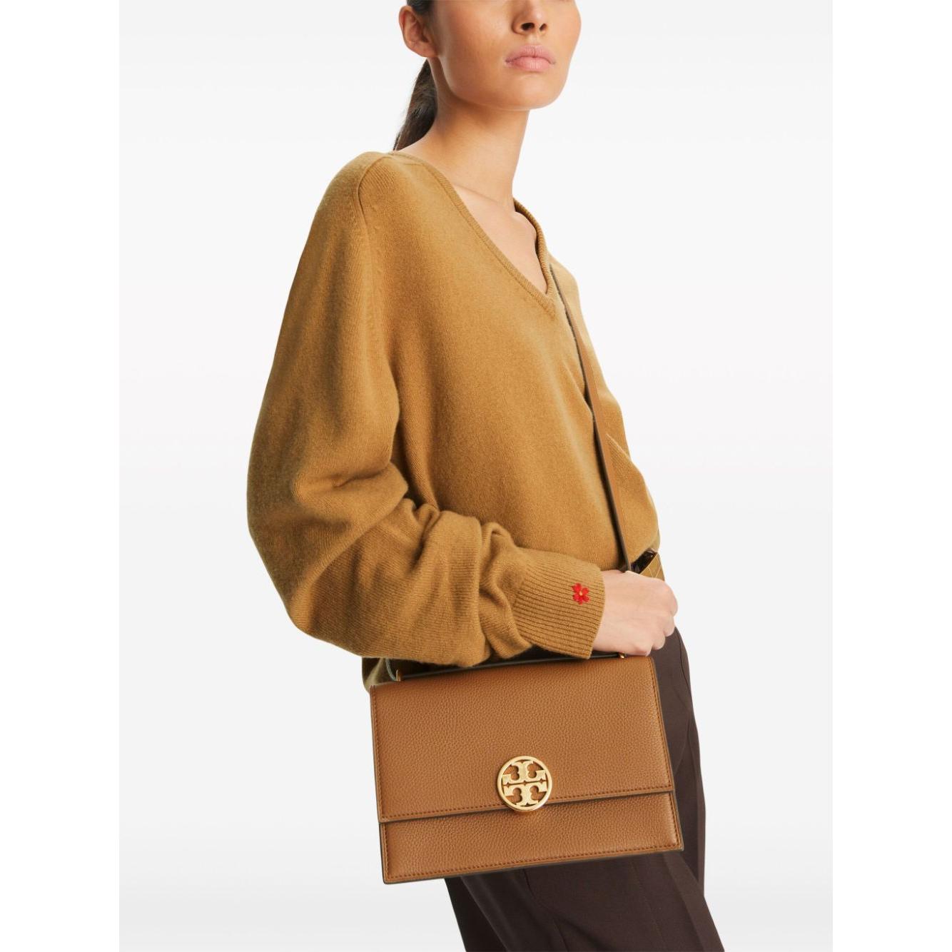 Tory Burchbrown leather grained texture Bag Shoulder Tory Burch