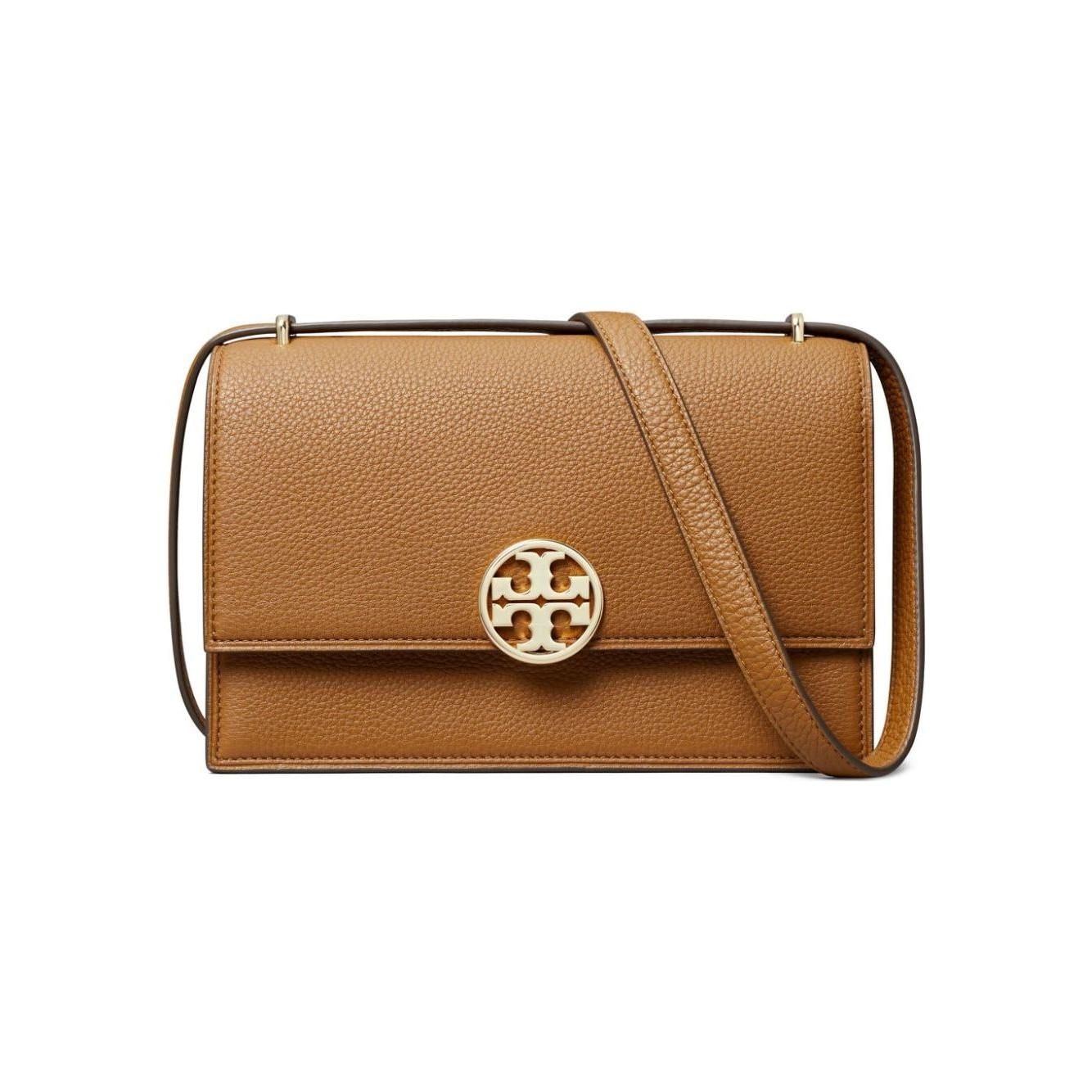 Tory Burchbrown leather grained texture Bag