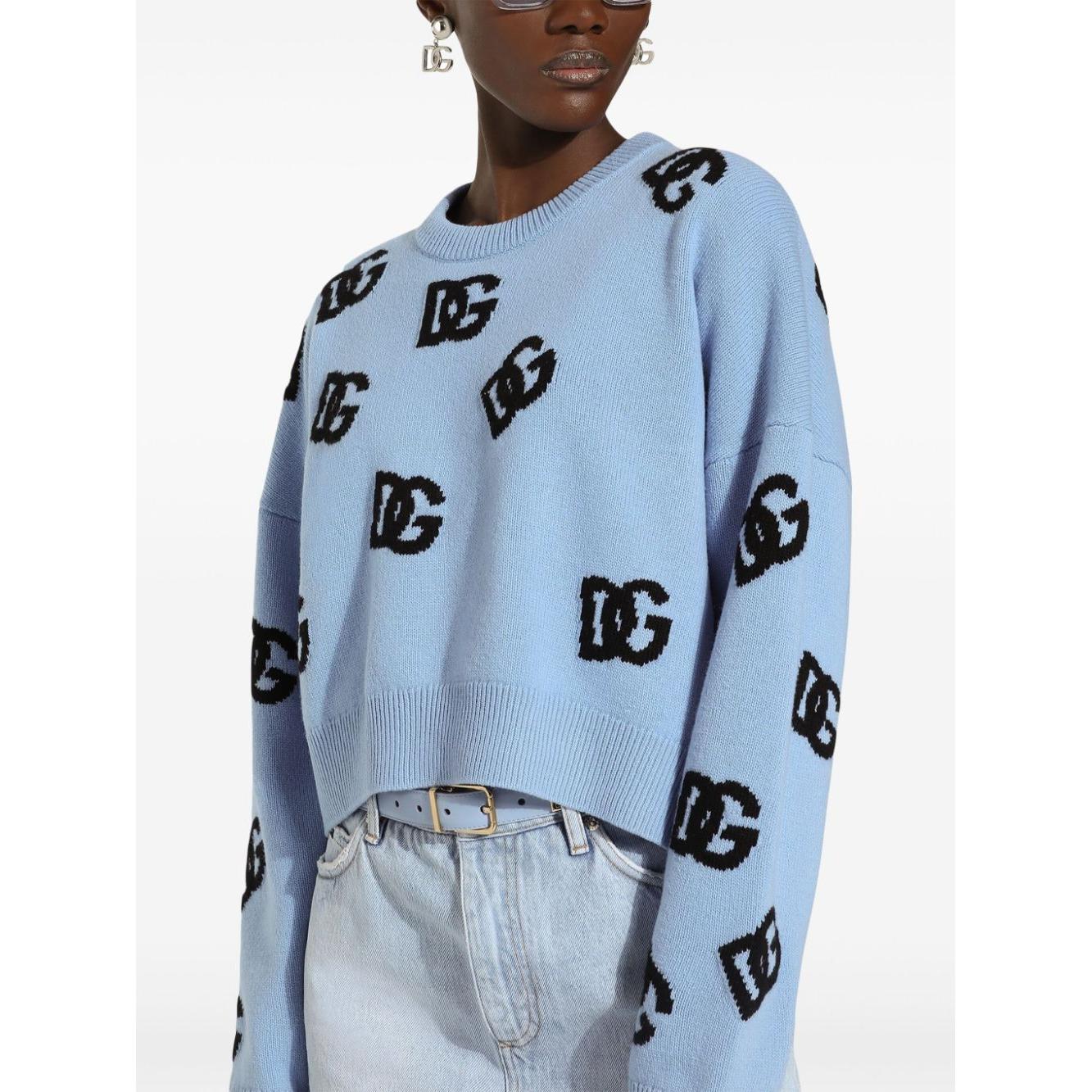 Dolce & Gabbana Sweaters Clear Blue Topwear Dolce & Gabbana