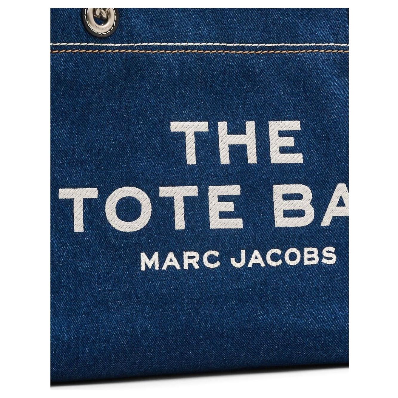 Marc Jacobs indigo blue cotton washed denim handbag Shopper Marc Jacobs