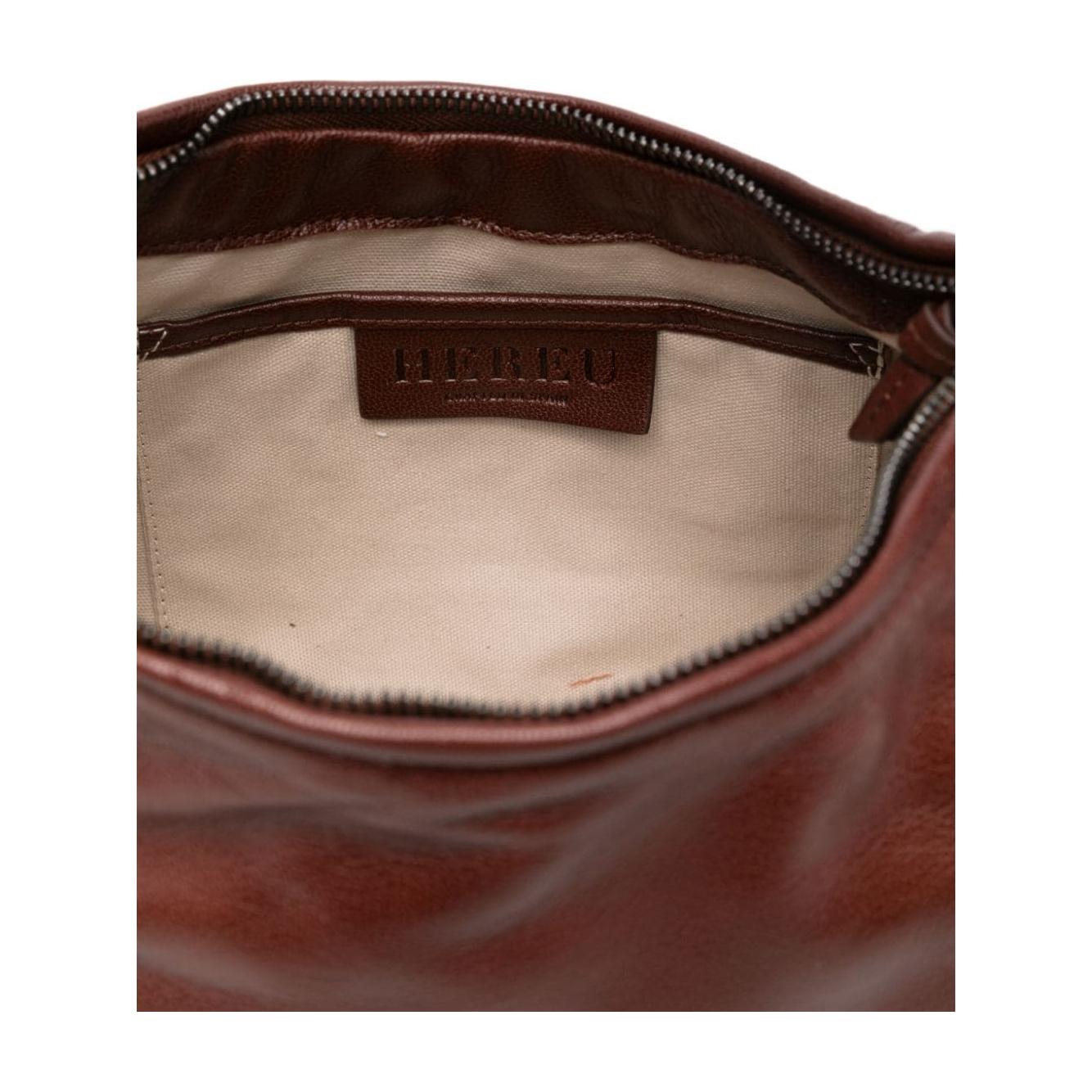 HEREU Auburn Brown calf leather Handbag