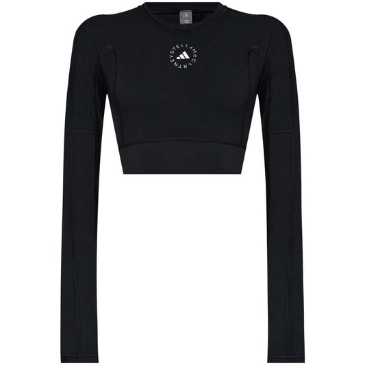 Adidas By Stella McCartney T-shirts and Polos Black Topwear Adidas By Stella Mccartney