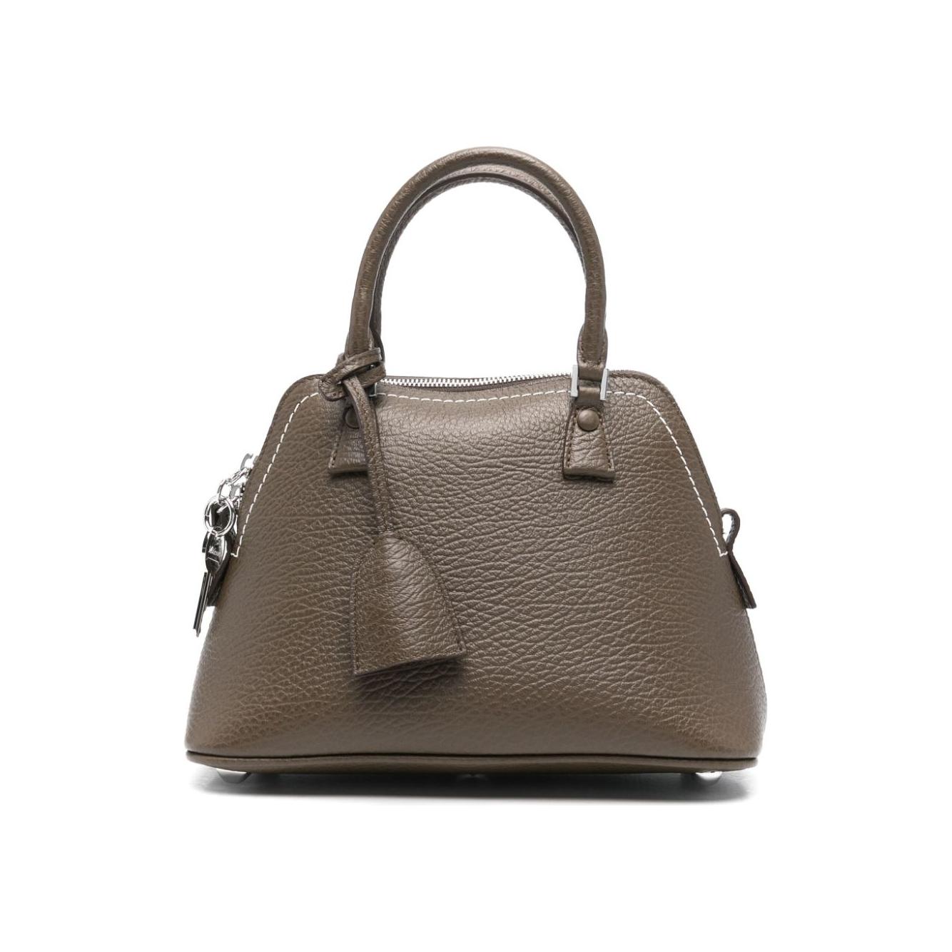 Maison Margiela olive brown calf leather grained handbag Handbag Maison Margiela