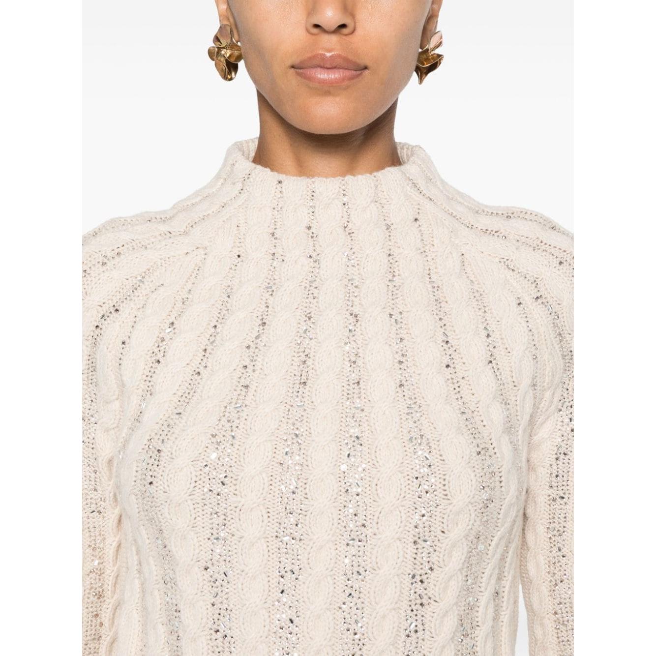 Ermanno Scervino Sweaters Beige Topwear Ermanno Scervino