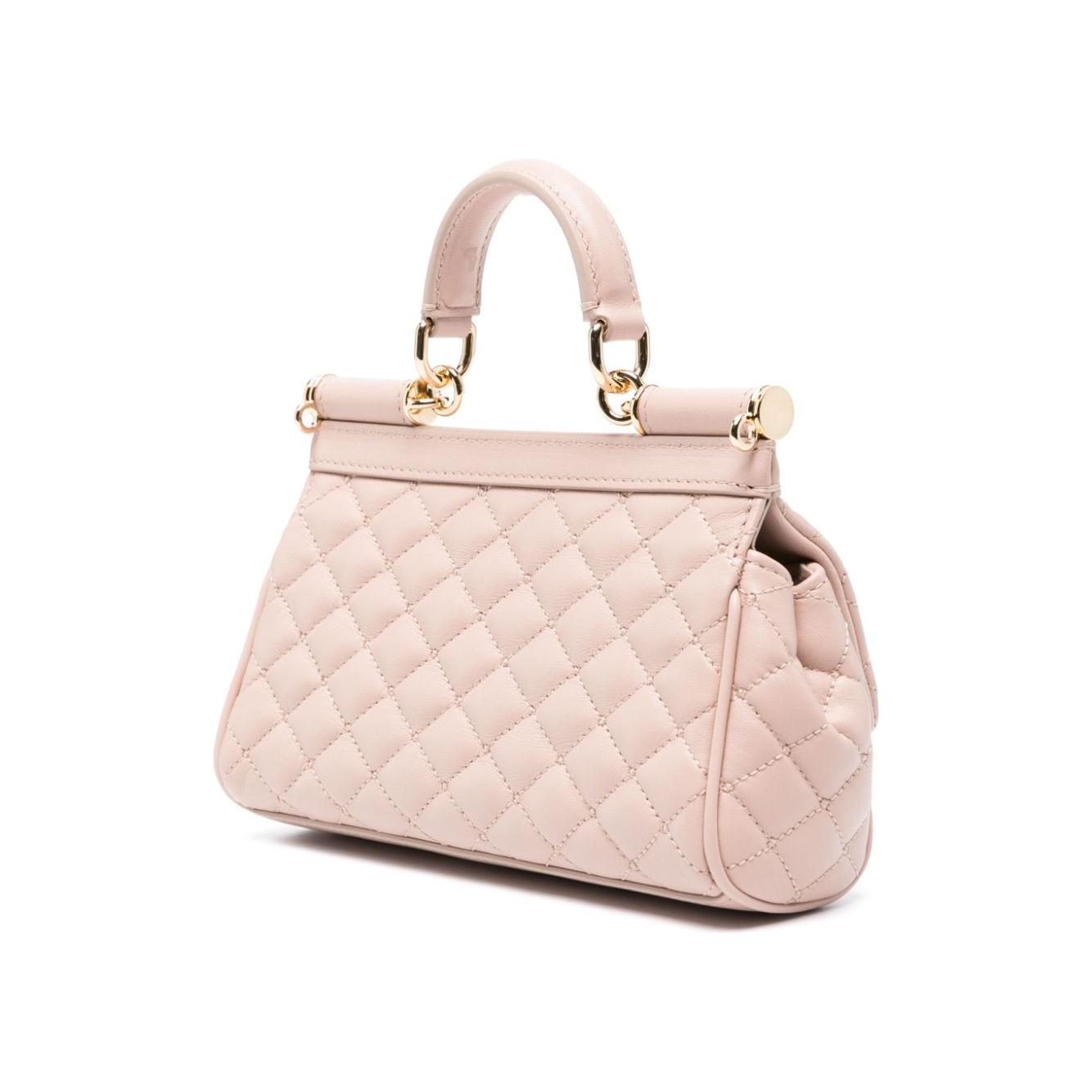 Dolce & Gabbana powder pink calf leather diamond quilting Bag Handbag Dolce & Gabbana