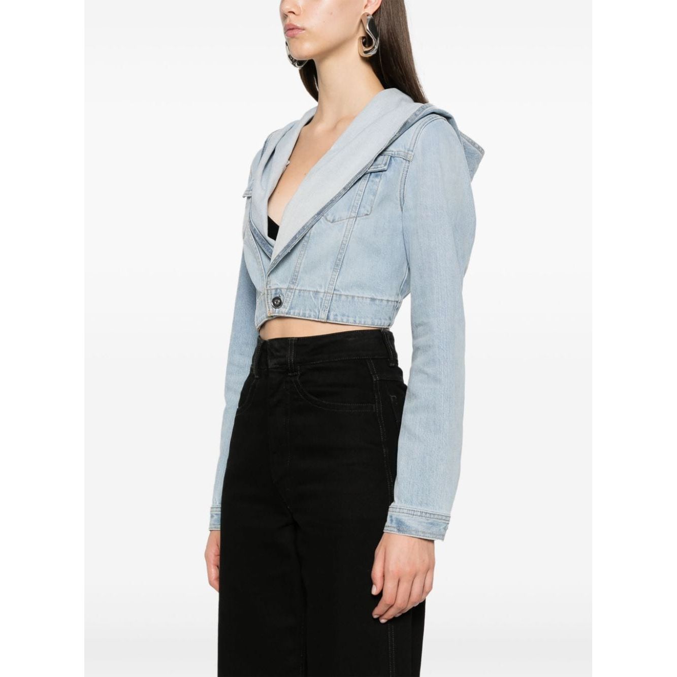 Alaia Coats Clear Blue Jackets Alaia