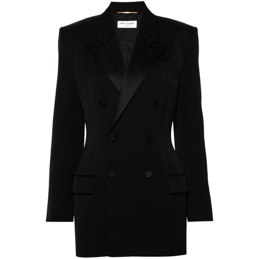 Saint Laurent  black wool peak lapels blazer Jackets Saint Laurent