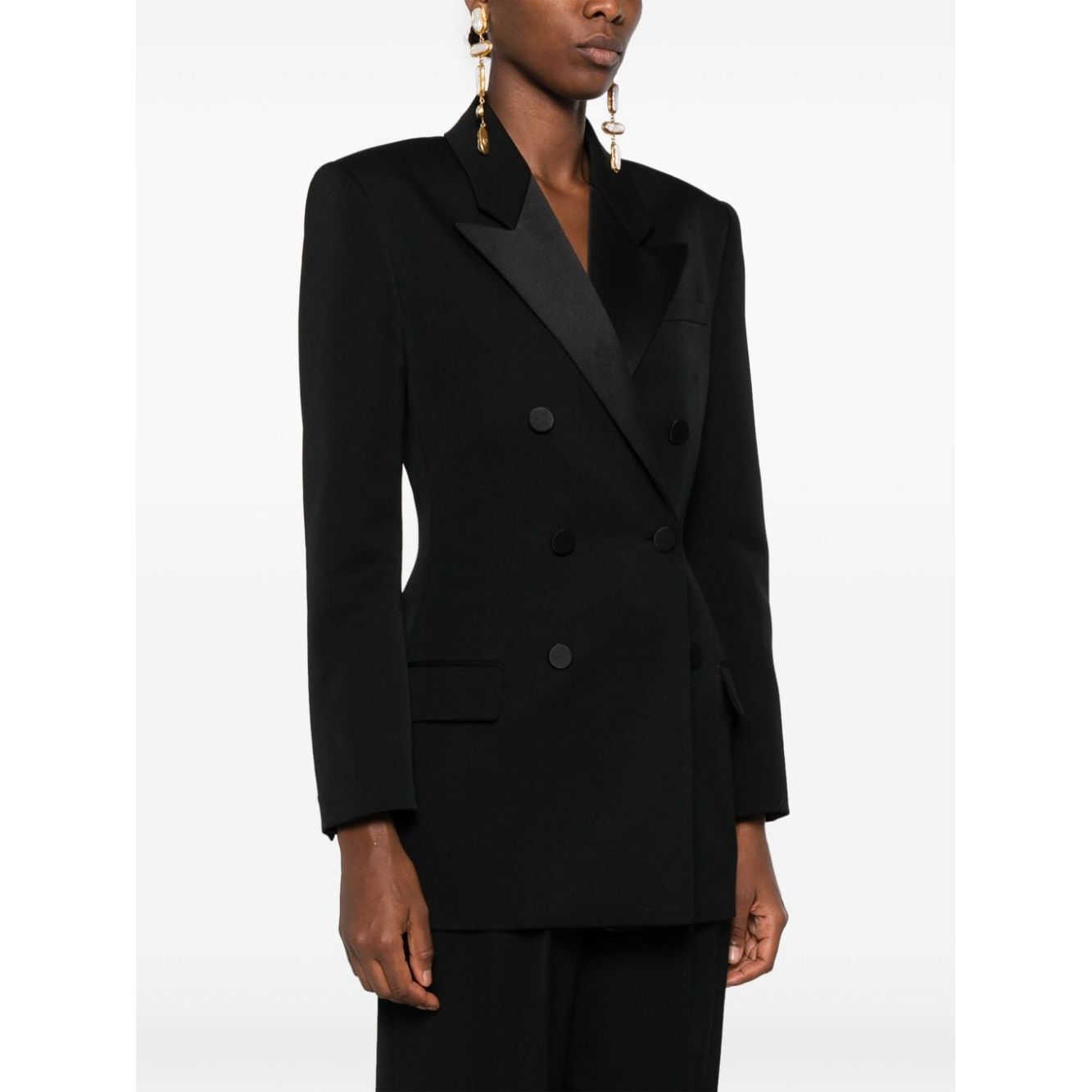 Saint Laurent  black wool peak lapels blazer Jackets Saint Laurent