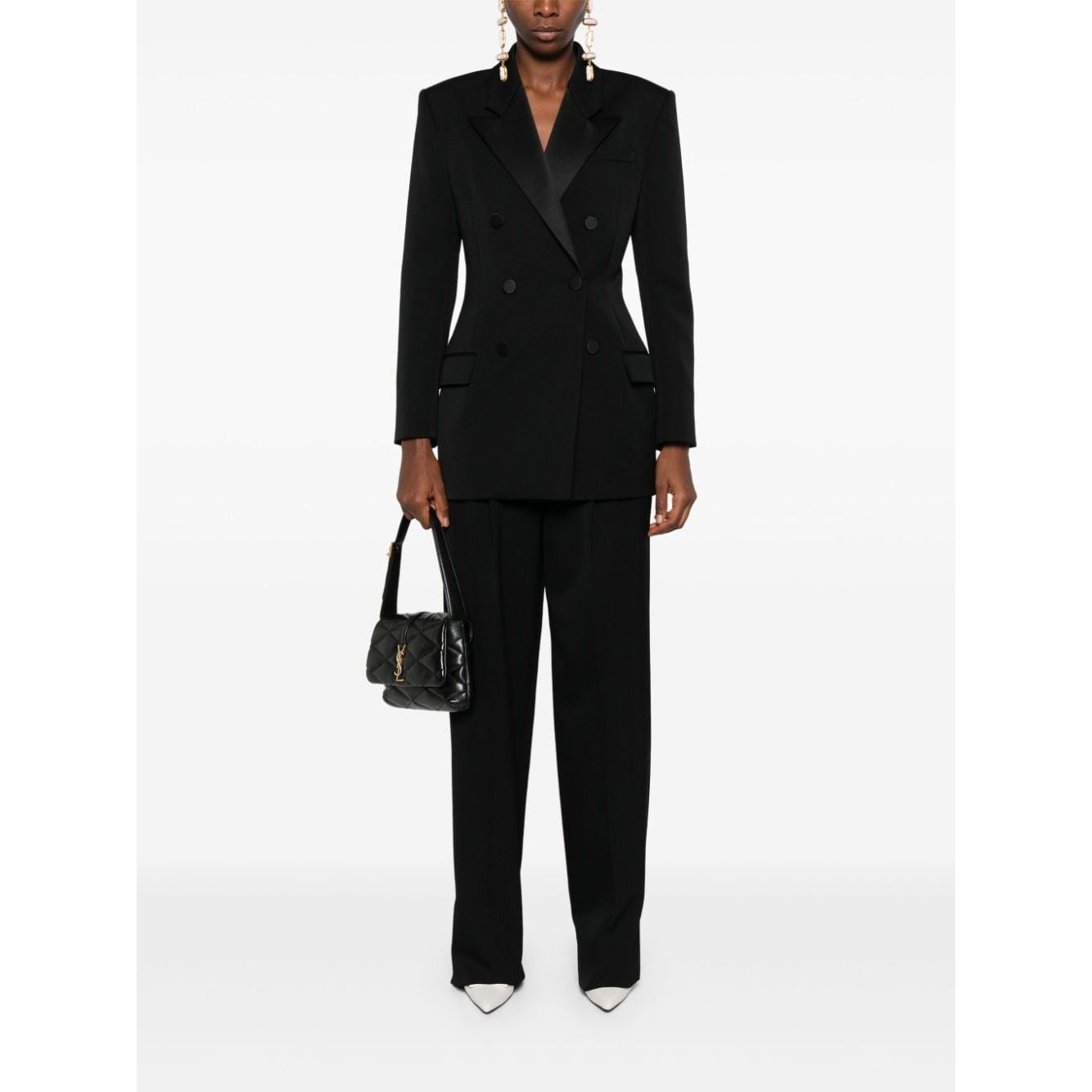 Saint Laurent  black wool peak lapels blazer Jackets Saint Laurent