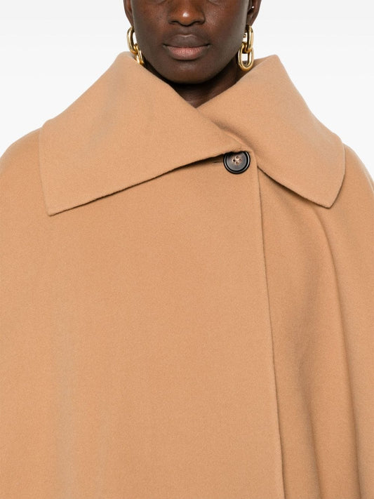 Chloè Coats Leather Brown