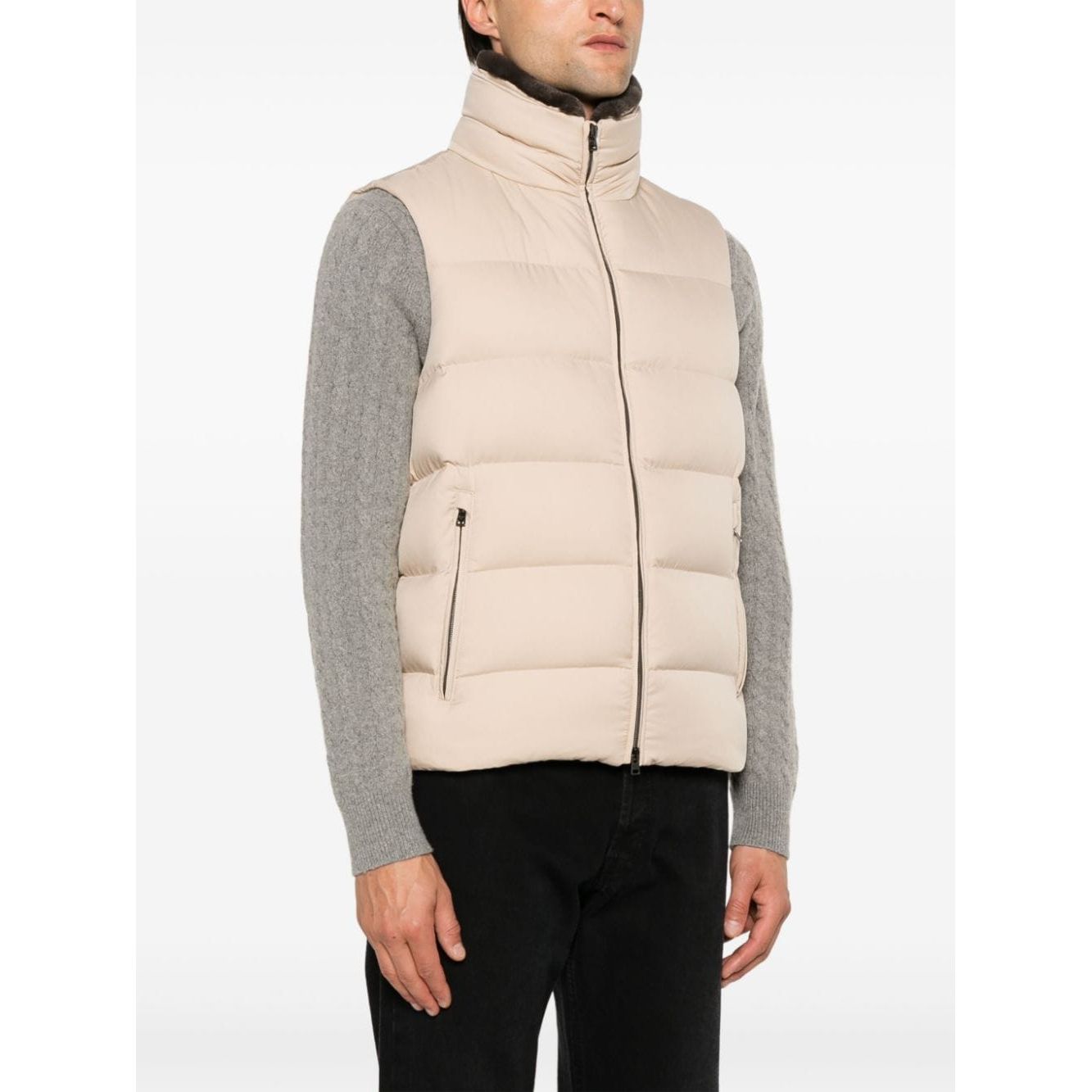 Herno Jackets Beige Vests Herno