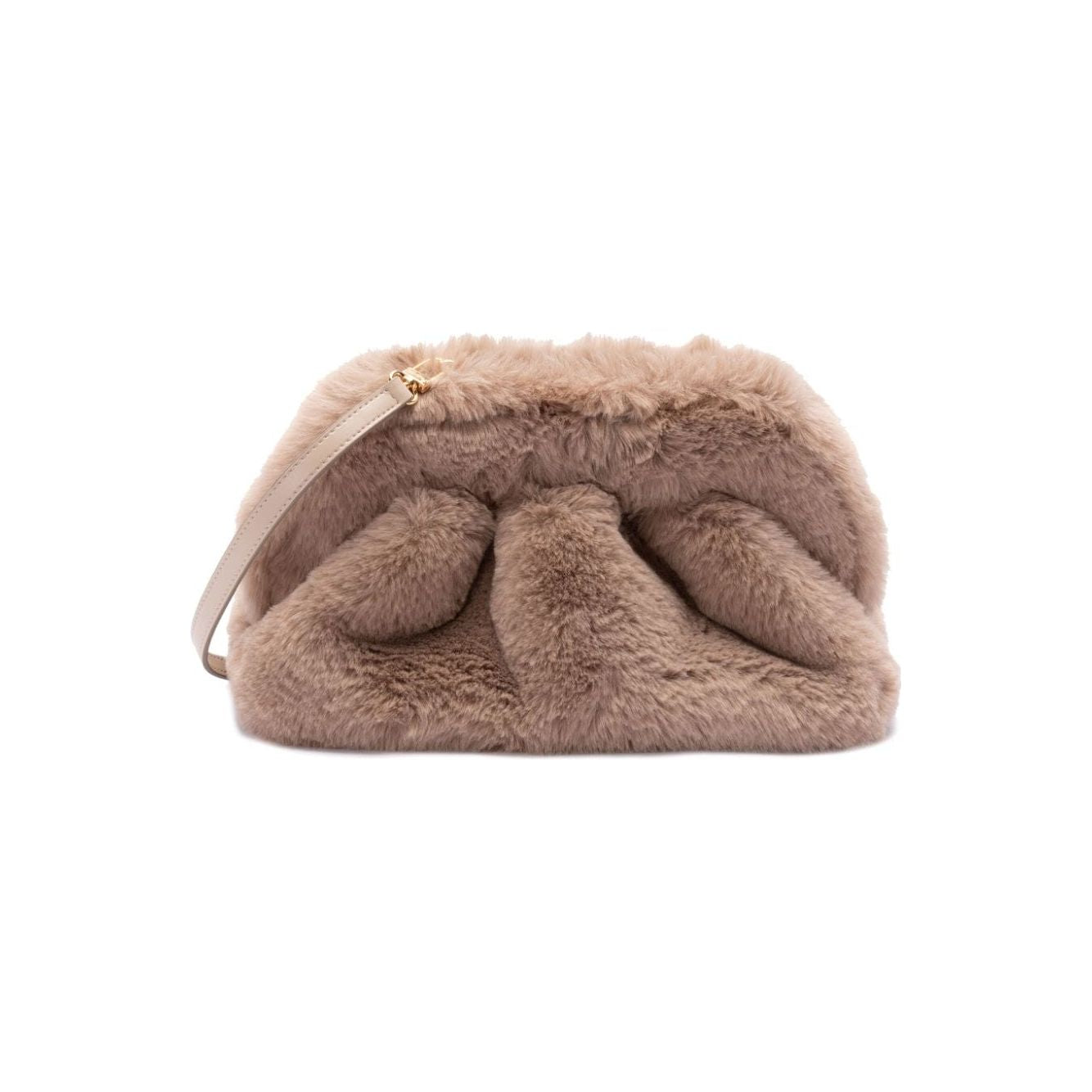 THEMOIRE' brown faux-fur Clutch Bag Clutches Themoire'