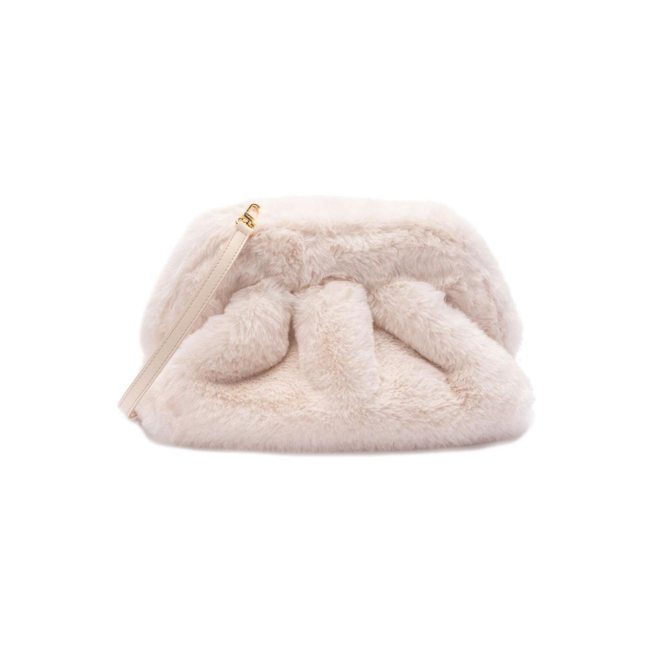 THEMOIRE' faux-fur Clutch Bag White Clutches Themoire'